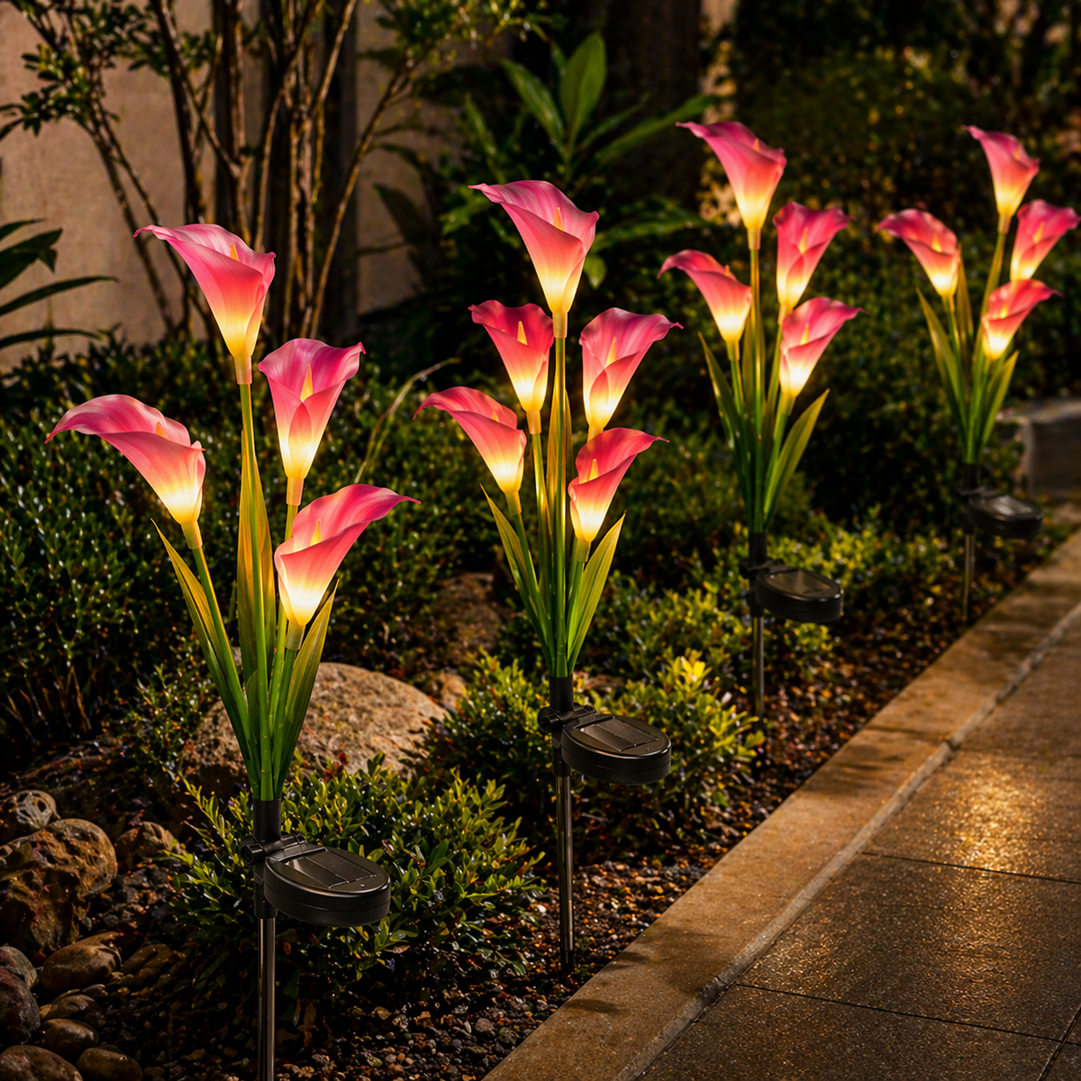 Artificial Lily Solar Garden Lights
