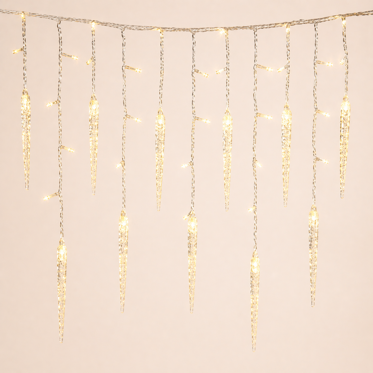 LED Icicle Christmas Lights Outdoor yellow