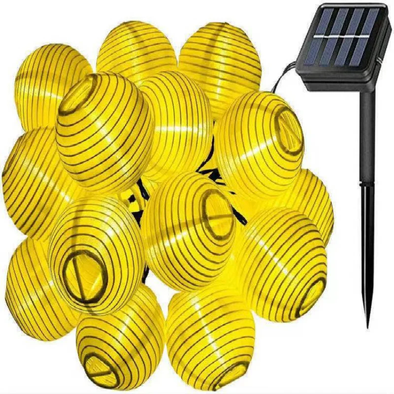 Solidworks Yellow Color Solar Lantern String Lights Canada Waterproof β lumed
